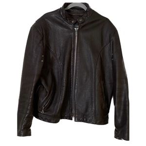 Dakota Brown LEATHER jacket size 44 motorcycle bomber jacket Made in Argentina